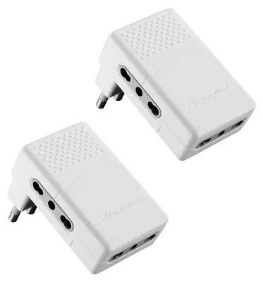 Obrázek produktu pro Electraline 92306, sada obsahující 2 adaptéry pro více zásuvek, 3 zásuvky, dvoudílná
