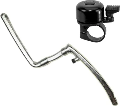 Produktbild von Point DS170 Fahrrad BMX - Tretkurbel 170 mm Stahl Fahrrad-Kurbel Silber inkl. Fahrradklingel