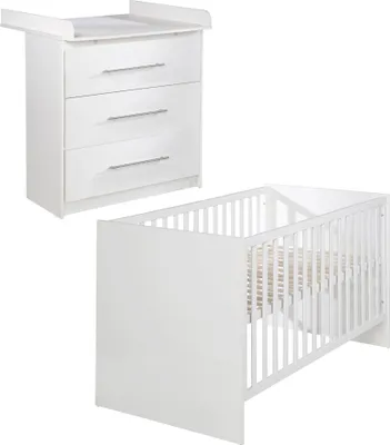 Obrázek produktu pro roba nábytková sestava 'Maren' 2-dílná - postel 70x140 + přebalovací pult úzký, v bílé barvě