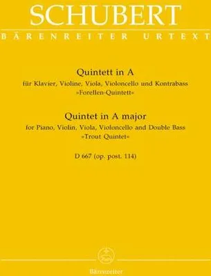 Produktbild von Quintett A-Dur D667 oppost.114für Klavier, Violine, Viola, Violoncello und  Kontrabass