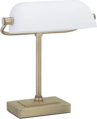 Zdjęcie produktu dla Lampa bankierska z białym kloszem