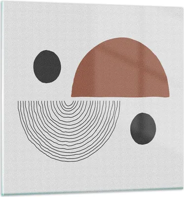 Produktbild von Bilder auf glas - Einteilig - Abstraktion Figuren Geometrisch - 70x70cm - Glasbilder - Wandbilder - Bilder - Wanddekoration aus Glas - Glas Bilder - Wandbild auf Glas - GAC70x70-4153