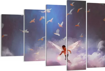 Produktbild von Bild auf Leinwand - Leinwandbild - Fantasie Märchen - 150x100cm - Wand Bild - Wanddeko - Leinwanddruck - Bilder - Kunstdruck - Wanddekoration - Leinwand bilder - Wandkunst - EG150x100-4102