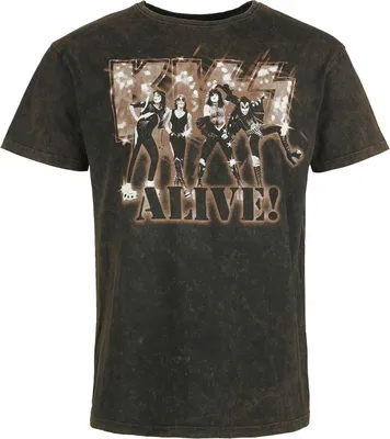 Produktbild von Kiss T-Shirt Herren Alive multicolor Band-Merch, Bands 100% Baumwolle L