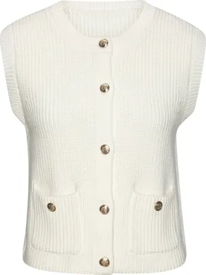 Produktbild von LASCANA Strickweste creme Größe 40/42