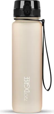 Produktbild von uberBottle softTouch Trinkflasche mit Fruchtbehälter 1000ml / Light Peach/ 720DGREE