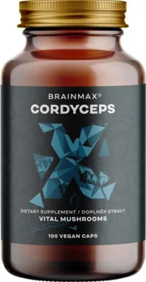 Obrázek produktu pro BrainMax Cordyceps extrakt, 50 % koncentrace polysacharidů a 20 % β-1,3/1,6 D-glukanů, 500 mg, 100 kapslí, 500 mg, 100 rostlinných kapslí