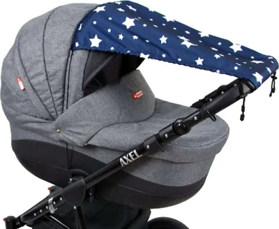Produktbild von BABYLUX Sonnenschutz SONNENSEGEL für Kinderwagen Buggy UV Schutz 75. Sterne