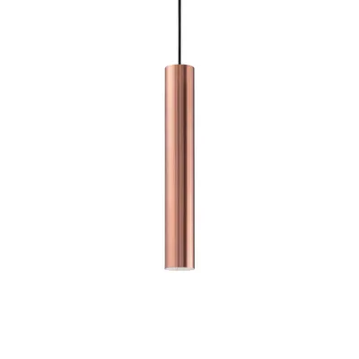 Produktbild von Ideal Lux 141855 Look Pendelleuchte Zylinder Ø 6cm Kupfer