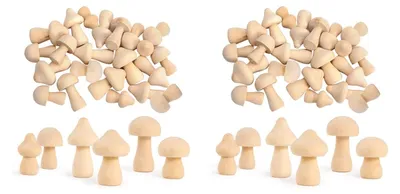 Image de Champignons en bois non finis pour décoration