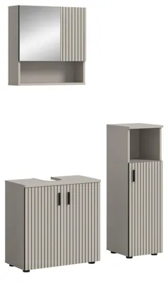 Produktbild von Badmöbel Set 3-teilig "Livia" in Kaschmir Badkombination 105 x 180 cm