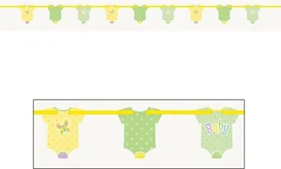 Produktbild von Unique Party - Punktemuster - Girlande, Papier, Baby Shower SG24653 (Einheitsgröße) (Grün/Gelb)
