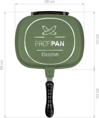 Produktbild von DELPHIN ProfiPAN, Camping Pfanne, 28x42x7cm, grün, 101004335