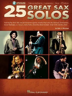 Produktbild von 25 Great Sax Solos Transcriptions * Lessons * BIOS * Photos - Book/Online Audio