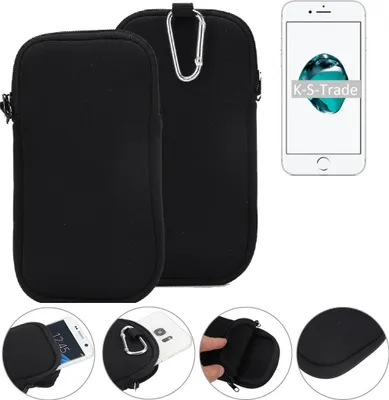 Produktbild von K-S-Trade Neopren-Hülle Handy-Hülle kompatibel mit Apple iPhone 7 Schutzhülle Neoprenhülle Sleeve Schutz-Hülle Gürtel Tasche Case Holster