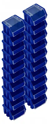 Produktbild von Pafen Lagerbehälter Ergobox Organizer 20 Stück Blau