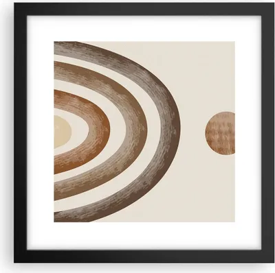 Produktbild von Gerahmtes Poster - Schwarzer Rahmen - Stück geometrisch Boho - 30x30 cm - Wand Bild - Wanddeko - Wandbilder - Kunstposter - Wandposter - Bilderrahmen - Bilder - Kunstdruck - P2BAC30x30-4841