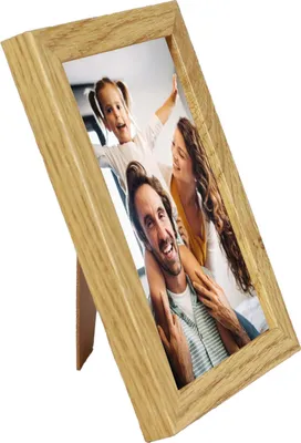 Produktbild von BD ART Bilderrahmen 13 x 18 cm mit Plexiglas, Eiche, MDF-Holz, moderner Fotorahmen zum Aufhängen an der Wand oder zum Platzieren auf einem Schrank
