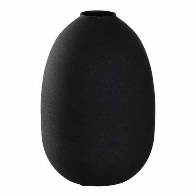 Produktbild von Leonardo CASOLARE Dekovase, Vase für Blumen oder zur Decko aus Metal, industrial schwarz, 19 cm, 041698