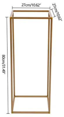 Produktbild von 10er Set Blumenständer - Geometrische Metall Blumenständer 80 cm - Tisch Centerpieces für Hochzeit & Party - Freistehend - Gold
