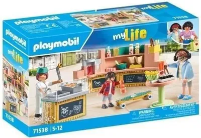 Immagine prodotto di PLAYMOBIL 71538 Chiosco di snack, My Life, 54 pezzi, dai 5 anni in su