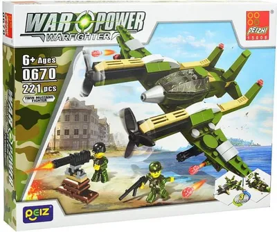 Obrázek produktu pro Stavebnice 221 dílků War Power - Twin Mustang Fighter.