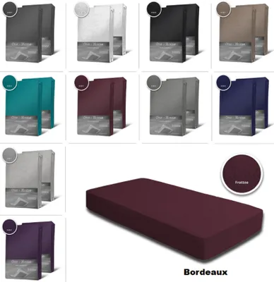 Produktbild von 2er Pack Frottee Spannbettlaken Spannbetttuch 90x200 140x200 180x200 Baumwolle, Größe:90x200 cm - 100x200 cm, Farbe:Bordeaux