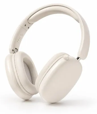 Zdjęcie produktu dla Słuchawki bezprzewodowe Bluetooth, nausznne, kolor beżowy, do 20 godzin czasu odtwarzania