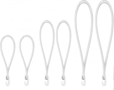 Produktbild von Spanngummi Set mit PVC Haken 2x18/25/40cm weiss Bradas 5495