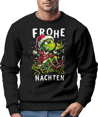Produktbild von Sweatshirt Herren Weihnachtspullover Lustig Frohe Weihnachten Weihnachtsmuffel Weihnachtsoutfit Männer Moonworks®