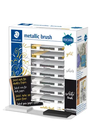 Produktbild von Staedtler metallic brush, 70 Stück(e), Gold, Silber, Weiß, Pinselspitze, 1 mm, 6 mm