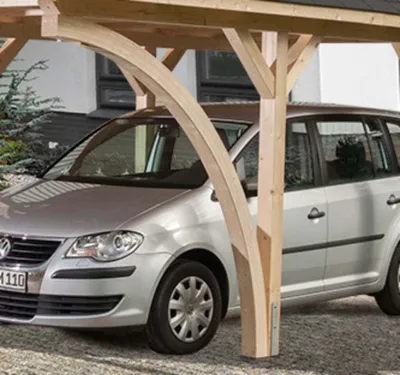 Produktbild von Leimholzrundbogen weka für Carport 12x12 cm natur