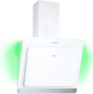Produktbild von Klarstein Dunstabzugshaube 60cm, Abluft-Dunstabzugshaube, Abzugshaube mit Aktivkohl-Filter, Dunstabzug mit 563m³/h Luftstrom, Wandhauben mit RGB-LEDs & IoT/Wifi, Leise Dunstabzugshauben 60 cm
