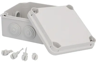 Produktbild von Aufputz-Abzweigdose IP65 mit Schraubdeckel 120 x 120 x 72 mm grau