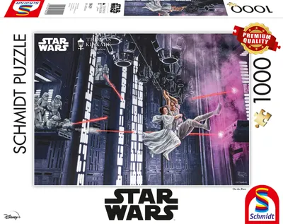 Imagen del producto de Schmidt Spiele 58429, Thomas Kinkade, Star Wars, "En la huida", rompecabezas de 1000 piezas