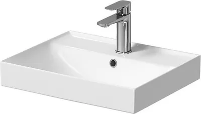 Zdjęcie produktu dla Ceramiczna Umywalka Meblowa Larga 60 cm, Prostokątna, Euro White, Antybakteryjna, ROCKLITE