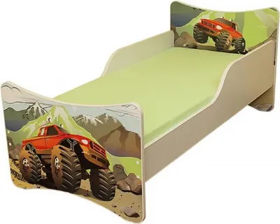 Produktbild von Best for Kids Kinderbett 90x200 cm ohne Matratze mit Rausfallschutz Auto
