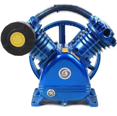 Productafbeelding van Luchtcompressor pompkop, hoge luchtstroomcapaciteit, duurzame constructie, blauw