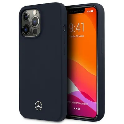 Zdjęcie produktu dla Etui Mercedes MEHCP13LSILNA Silicone Line do iPhone 13 Pro, 13, kolor morski