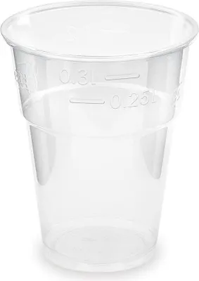 Produktbild von PLA-Becher 300 ml, Durchmesser 84 mm, 50 Stück.