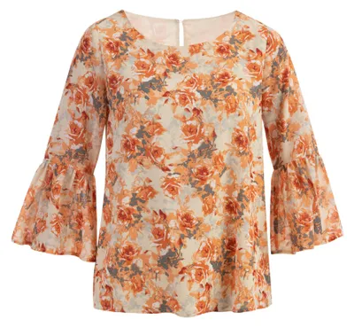 Image de Chemisier pour femmes ALBEE - orange clair, taille M