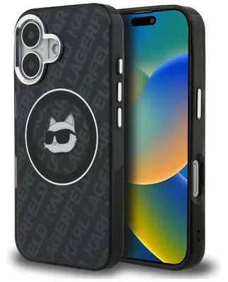 Zdjęcie produktu dla Etui Karl Lagerfeld IML Choupette Head Logo MagSafe do iPhone 16 czarny