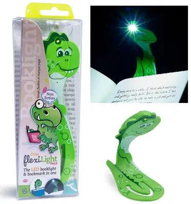 Image de Flexilight Pals - Dino Vert - Lampe de lecture livre