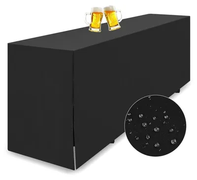 Produktbild von Biertischhusse wasserdicht 220 x 50 cm Schwarz 1 Stück