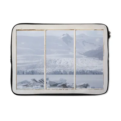 Produktbild von MuchoWow® Laptop Hülle 13 Zoll Durchschauen - Schnee - Eis Laptoptasche - Laptophülle - Sleeve - Rundumschutz
