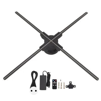 Obrázek produktu pro ventilátor s 3D hologramovým projektorem 100 cm, rozlišení 1600×1184, 3D reklama na vlastní oči, pro obchody, bary, párty, zástrčka 100-240 V EU