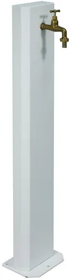 Immagine prodotto di Fontanella da Giardino con Rubinetto in Ottone 20x10x100 cm in Acciaio Bianco