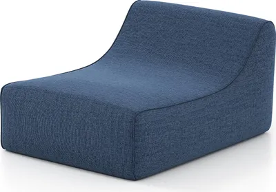 Produktbild von COSTWAY Aufblasbares Sofa, Boedensofa mit Leinen-Bezug & Rutschfester Basis, Luftsessel, L-förmiges Luftsofa für Wohnzimmer & Schlafzimmer, Blau