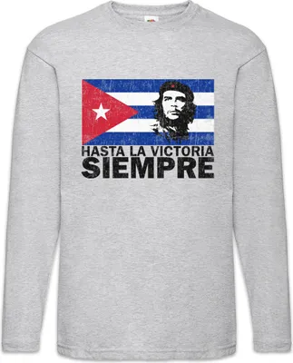 Produktbild von Urban Backwoods Hasta La Victoria Siempre II, Langarm T-Shirt, Farbe: Hellgrau, Größe: 2XL