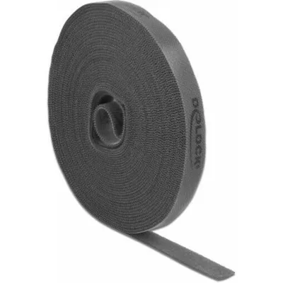Produktbild von Delock Klettband auf Rolle L 10 m x B 15 mm grau